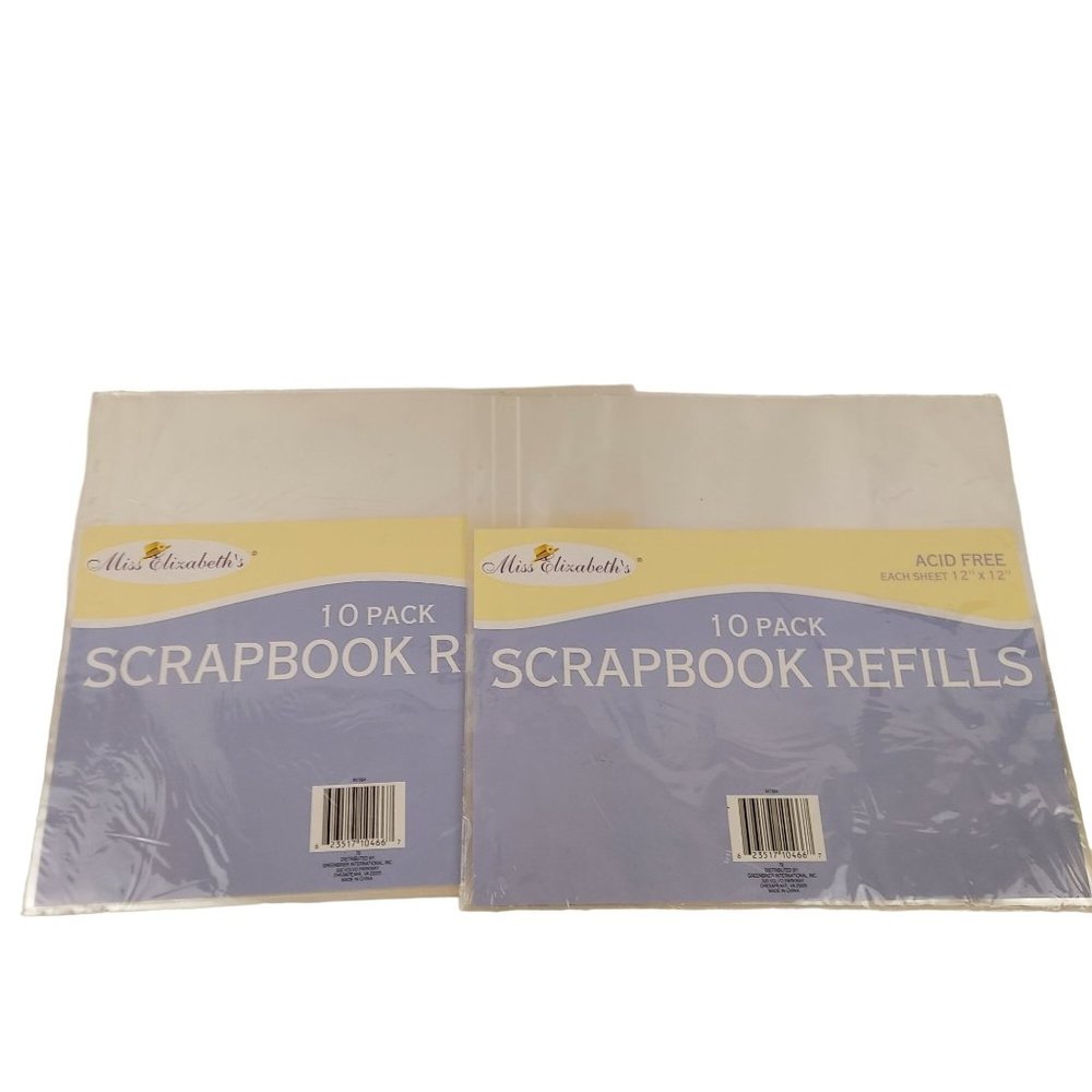 Miss Elizabeths Scrapbook Page Refill Acid Free 12" x 12" Clear Protector Sleeve